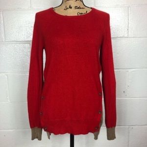 J. Crew Wool Blend Two Toned Sweater Elbow Patch